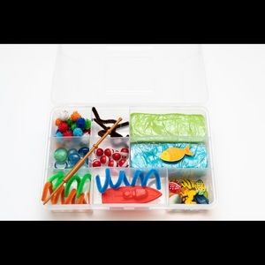 Fishing Homemade non toxic play dough sensory kits
